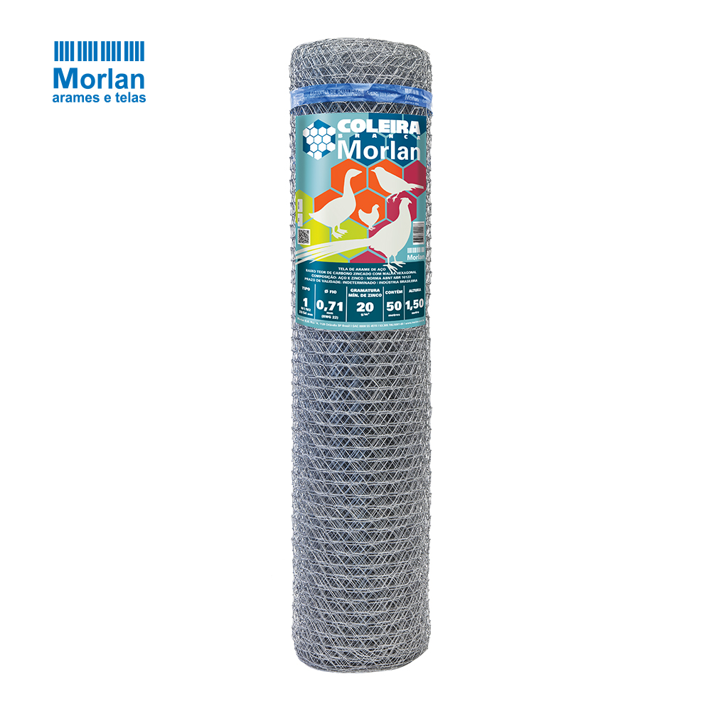 TELA MORLAN HEX PINTEIRO 1” 22X1,50X50M