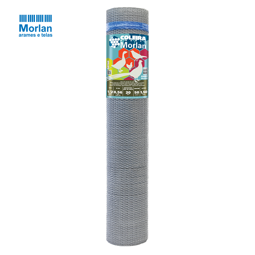 TELA MORLAN HEX VIVEIRO 1/2” 24X1,5X50M