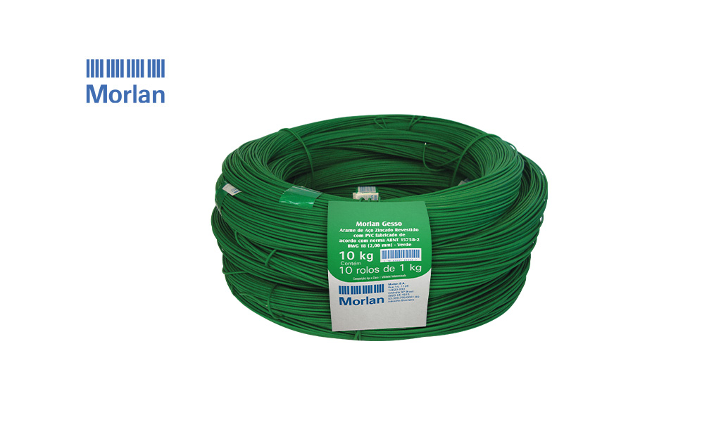 ARAME MORLAN REVESTIDO PVC 3,8MM VD ESC