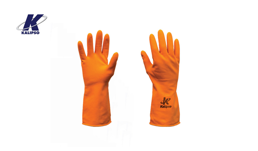 LUVA KALIPSO LATEX ORANGE TAM/09-G
