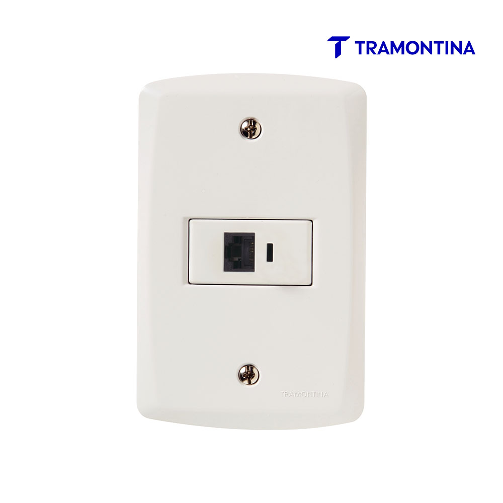TRAMONTINA LUX2 1 TOM P/TELEF RJ11 BR