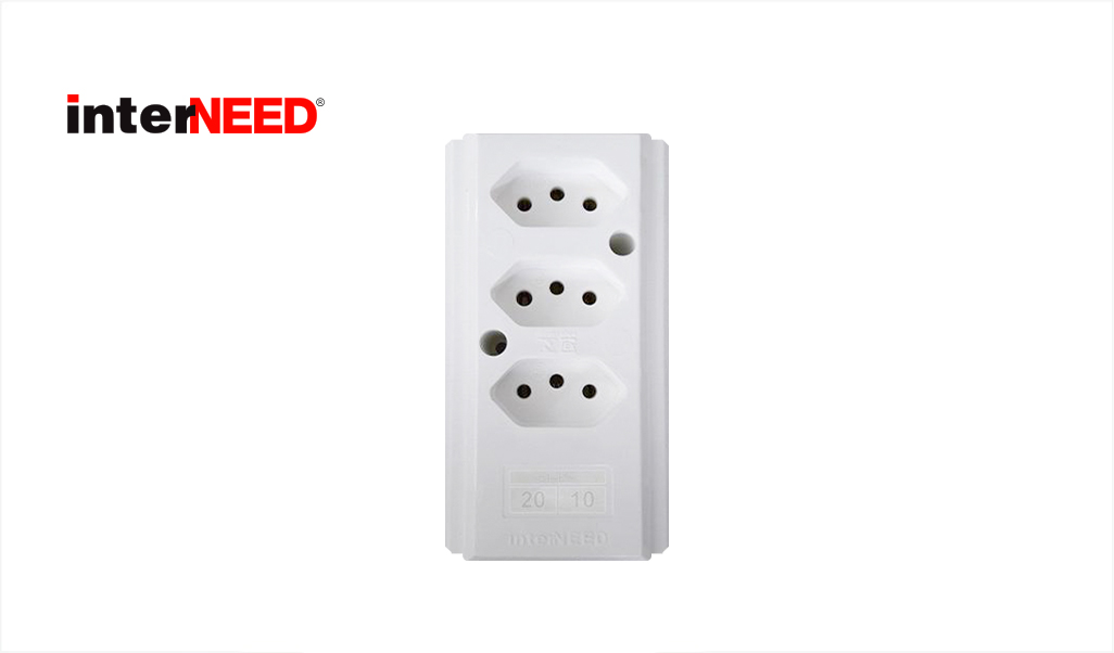 TOM INTERNEED BARRA 3TM 2P+T 10A/20A BR