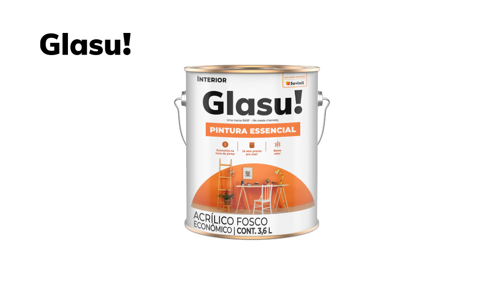 ACRIL GLASU P.ESSENCIAL FOSCO 3,6L PALHA