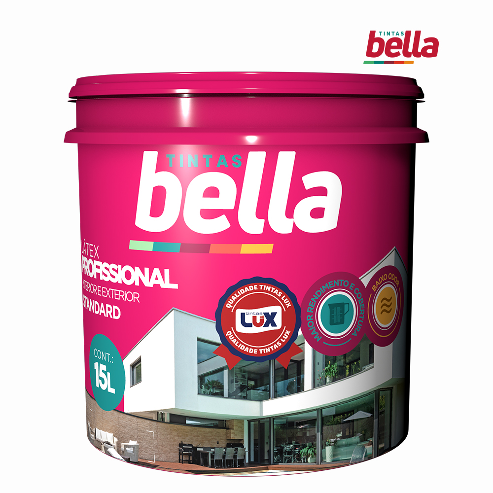 LATEX BELLA STANDARD EXTERIOR BALDE 15L - NEBLINA
