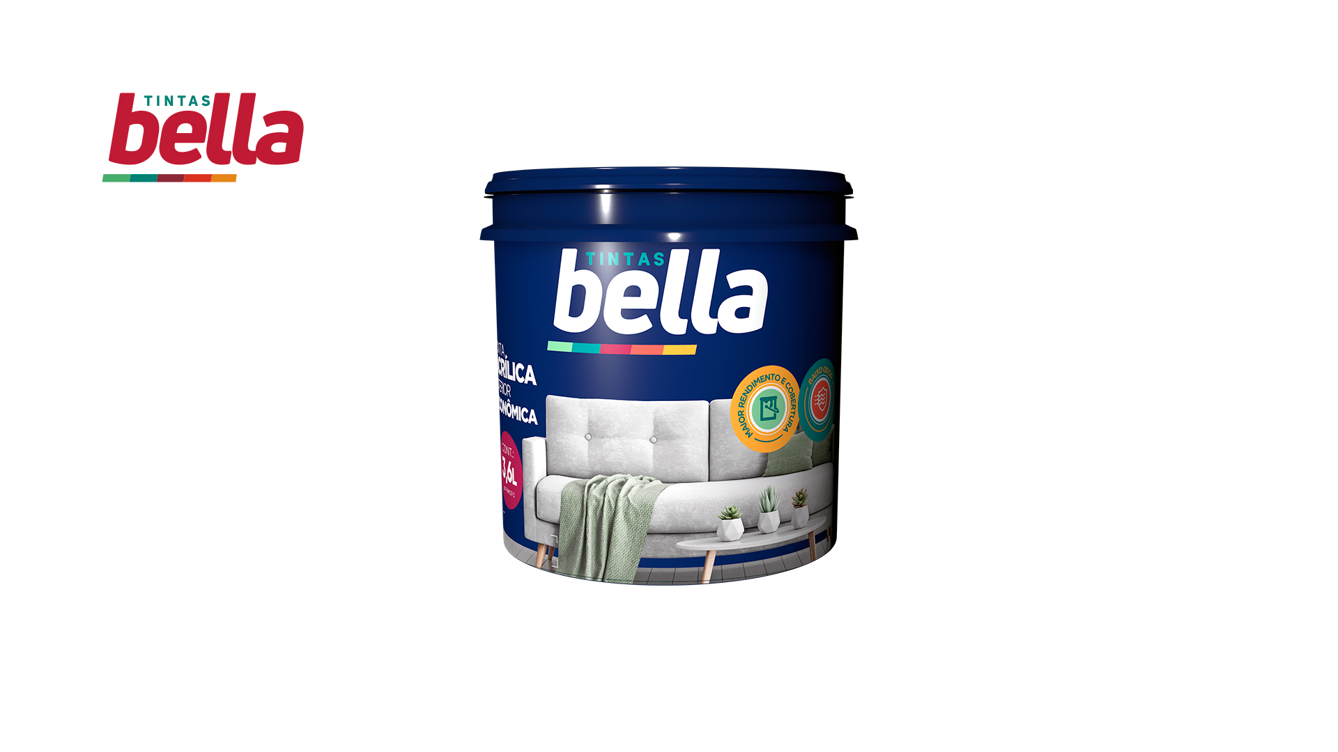 LATEX BELLA ECONOMICA INTERIOR 3,0L - BRANCO GELO