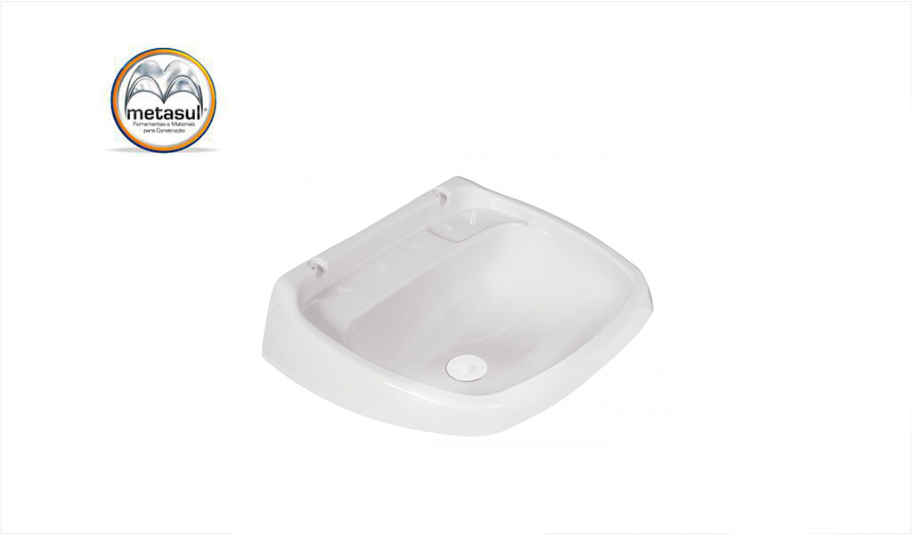 LAVATORIO METASUL PLAST GRANDE BRANCO