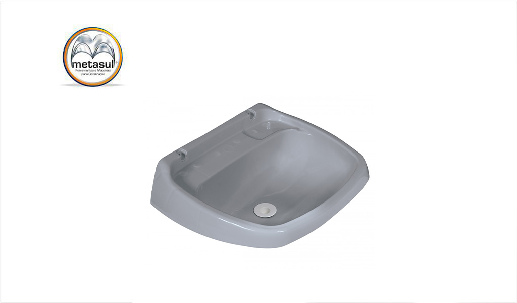 LAVATORIO METASUL PLAST GRANDE CINZ CLARO