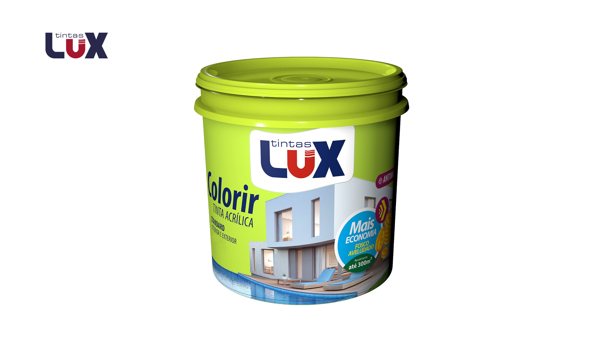 LUX COLORIR EXTERNA BALDE 15L VERDE TROPICAL