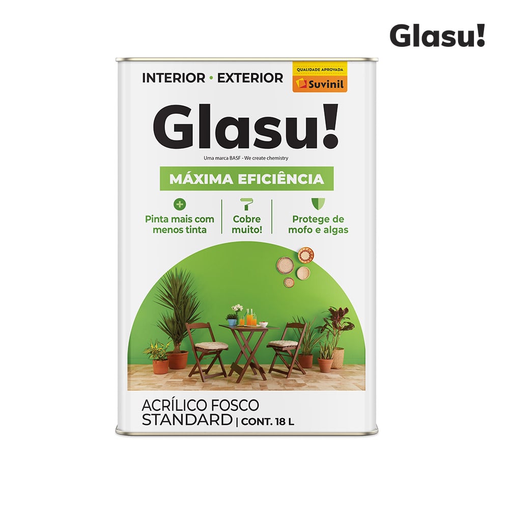 ACRILICA GLASU MAXIMA EFICIENCIA FOSCO 18L AR GELADO