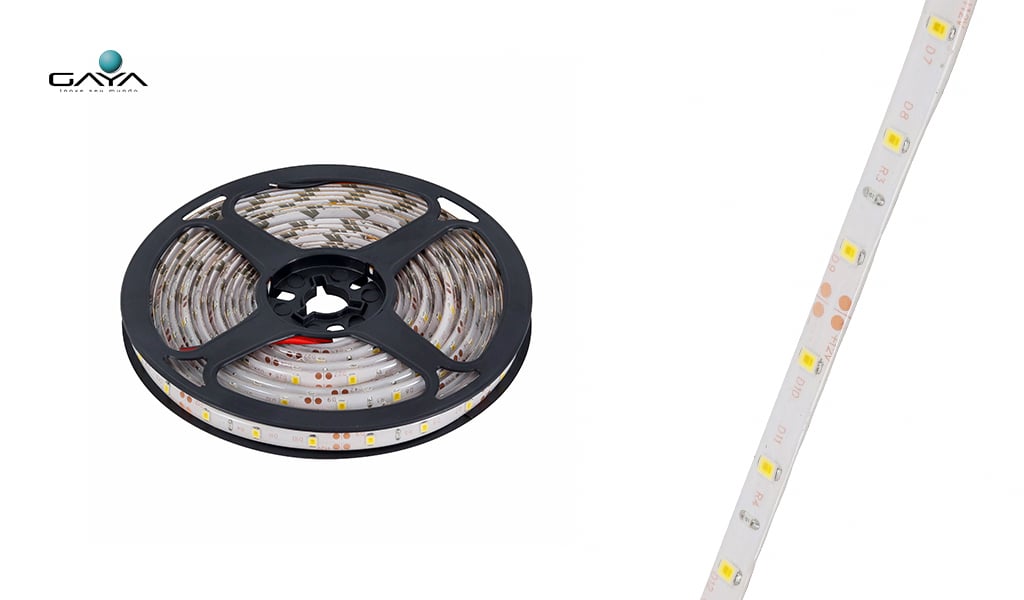 GAYA FITA LED AREA INTERNA 2835 4,8W/M 12V IP65 RL C/5 METROS - LUZ AMARELA