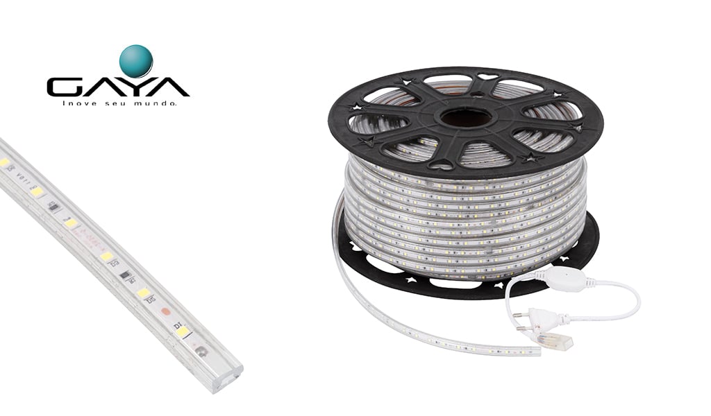 GAYA FITA LED AREA EXTERNA 2835 4,8W 220V IP65 RL C/100M - LUZ VERMELHA