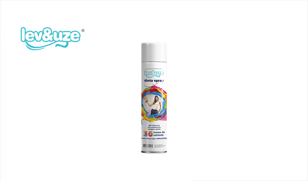 SPRAY LEV&UZE ALTA TEMP BRANCO FOSCO 400ML