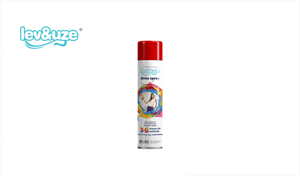 SPRAY LEV&UZE ALTA TEMP VERMELHO 400ML
