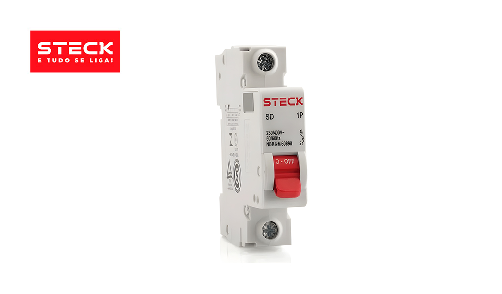 DISJUNTOR STECK  SD61 1P CURVA B 10A 3KA BRANCO