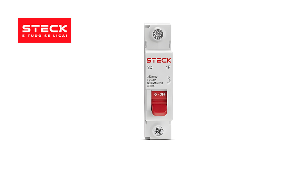 DISJUNTOR STECK  SD61 1P CURVA B 25A 3KA BRANCO
