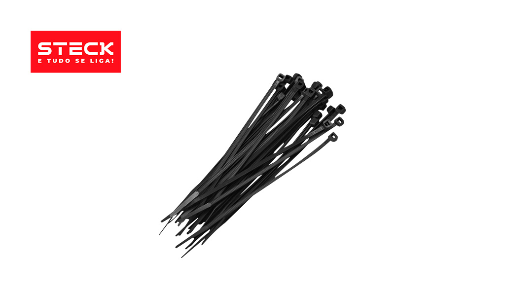 ABRAÇADEIRA STECK NYLON 4,8X350MM PR C/100