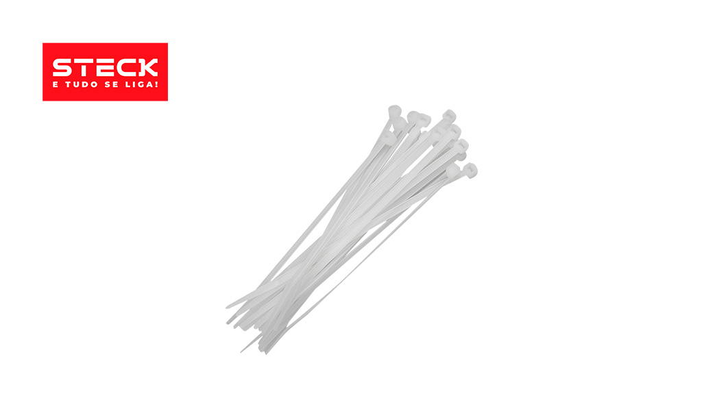 ABRAÇADEIRA STECK NYLON 2,5X100MM BR C/100