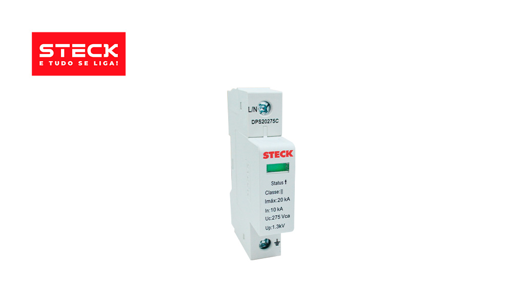 DISJUNTOR  STECK CONTRA SURTOS C/CARTUCHO 275V 40KA - BRANCO