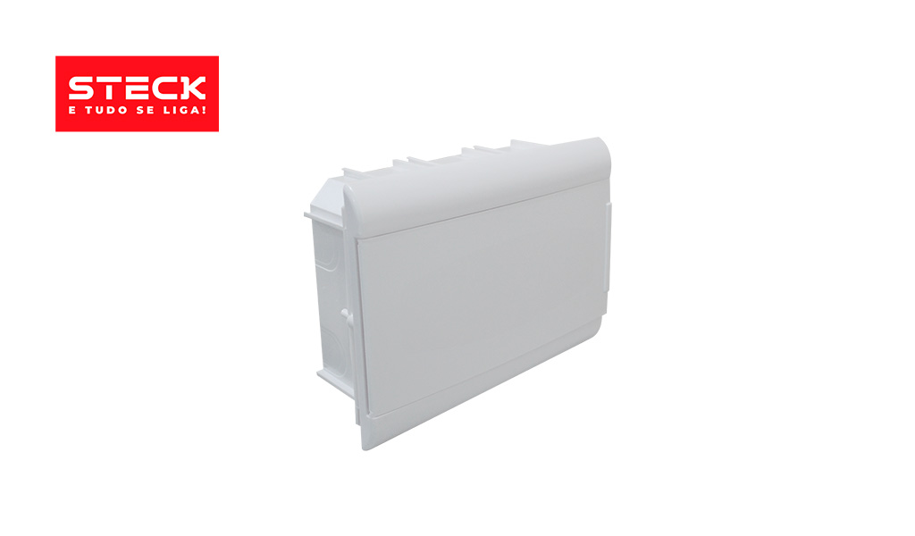 QUADRO DISTR STECK EMBUT P/12P DIN BR