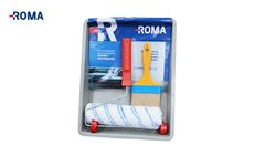 KIT PINTURA ROMA BANDEJA+TRINCHA+SUPORTE+ROLO 23CM C/03 PCS