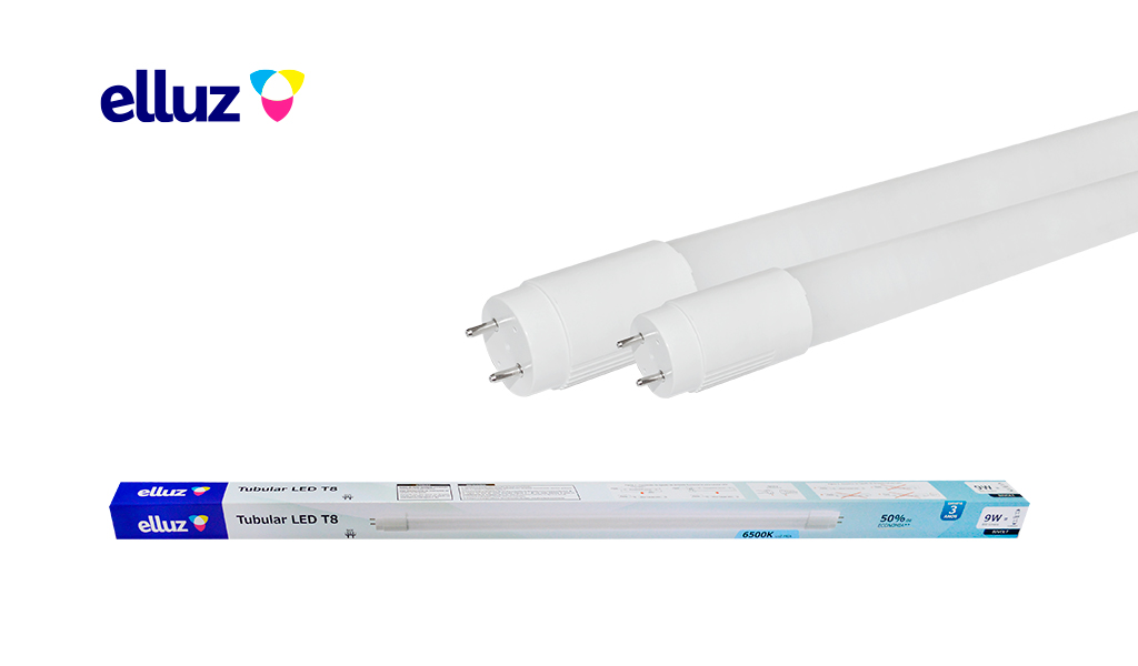 LAMPADA ELLUZ TUB LED 10W T8 900LM 6500K