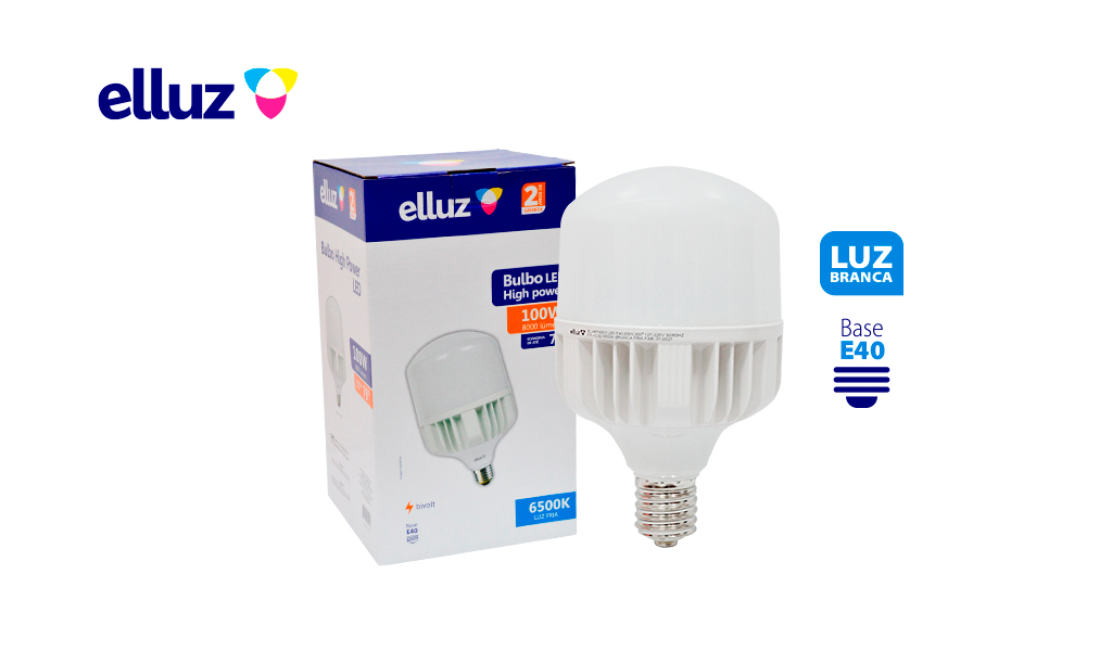 LAMPADA ELLUZ LED ALT POT 100W 8000LM 6500K