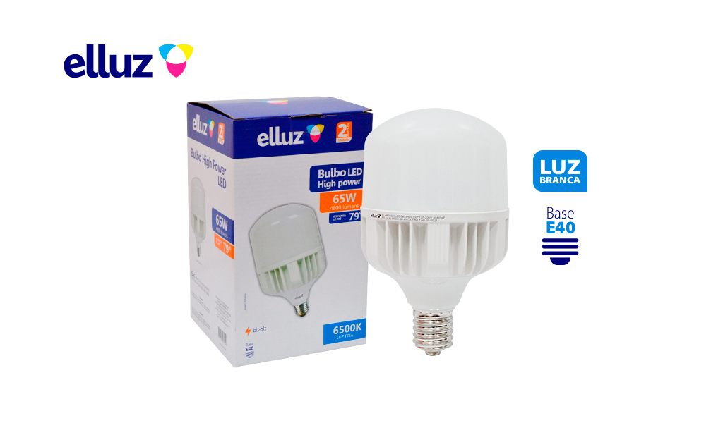 LAMPADA ELLUZ LED ALT POT  65W 4800LM 6500K