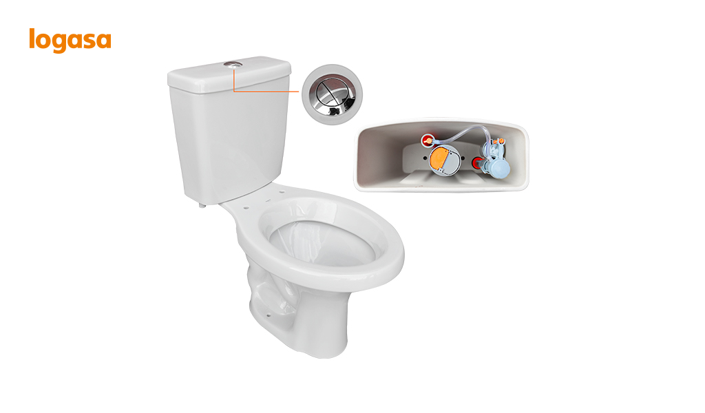 BACIA+CX ACOP 3,6L ACIONAMENTO DUPLO LOGASA BRANCO