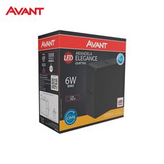 ARANDELA AVANT LED QUATTRO 6W 3000K PRETO