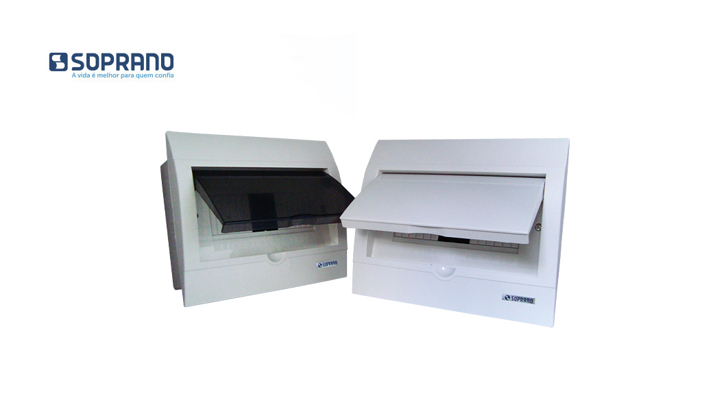 QUADRO DISTR SOPRANO EMBUT P/ 8P DIN BR