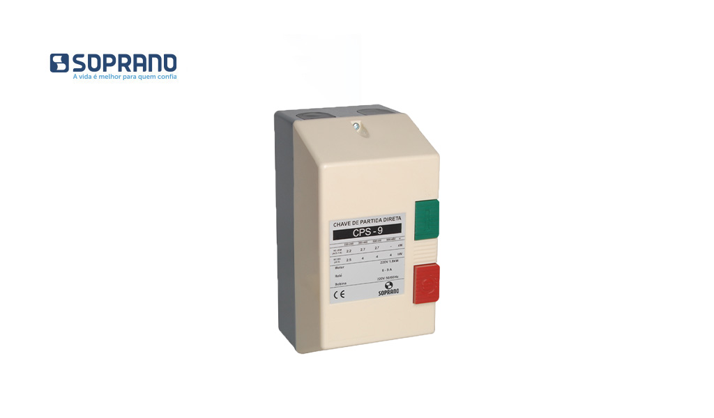 CHAVE D/PARTIDA SOPRANO MONOFASICA 1/3 TRIFASICA 1VC 200V