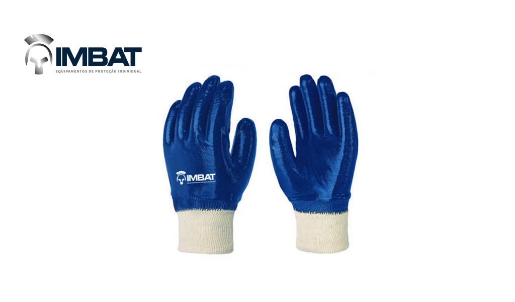 LUVA IMBAT DE SUEDINE NITRIL TAM/08-M AZ