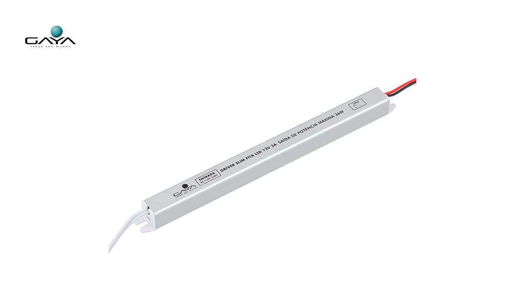 GAYA DRIVER SLIM PARA FITAS LED  3A 12V 36W