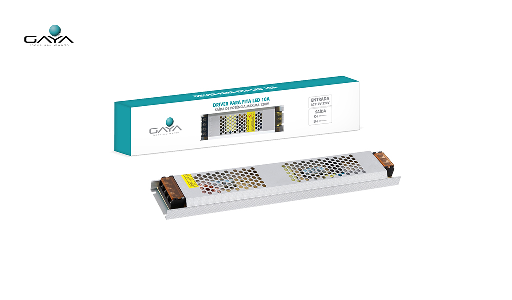 GAYA DRIVER SLIM PARA FITA LED 20A 12V 200W