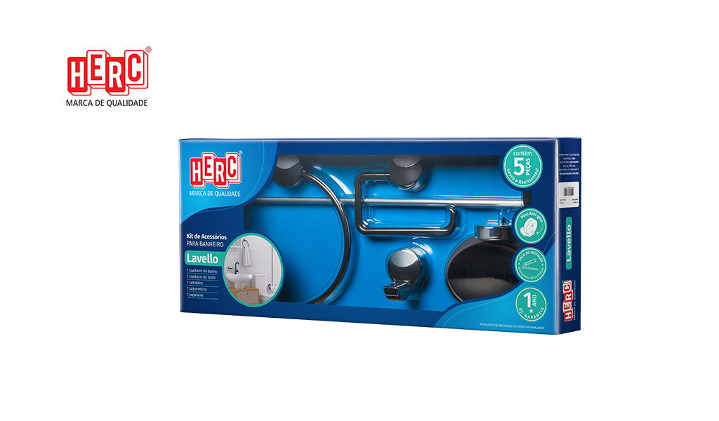 KIT HERC P/BANH LAVELLO PLAST PR/CR C/05