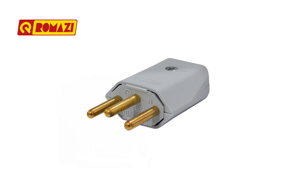 ROMAZI PLUG MACHO 2P+T 10A 180° CZ