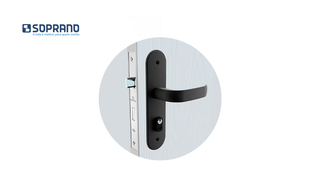 FECHADURA SOPRANO ICARO 4053 EXTERNA RETA PR FOSCO