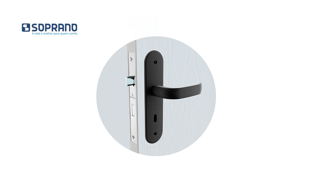 FECHADURA SOPRANO ICARO 4053 INTERNA RETA PR FOSCO