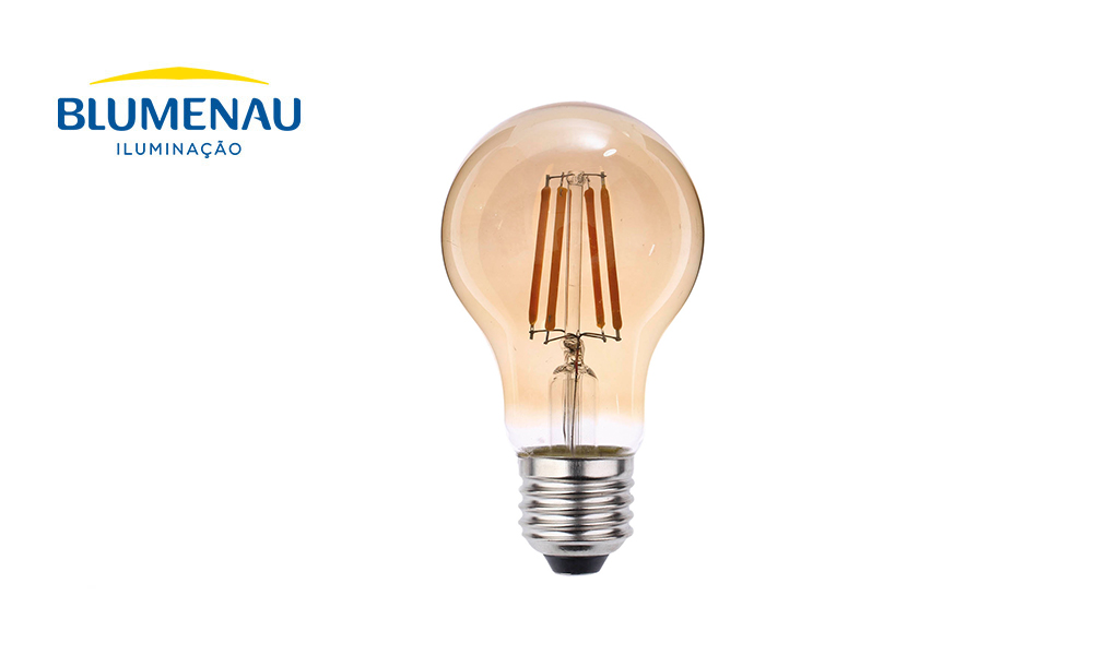 LAMPADA BLUMENAU FILAM LED 4W 2400K A60 E-27