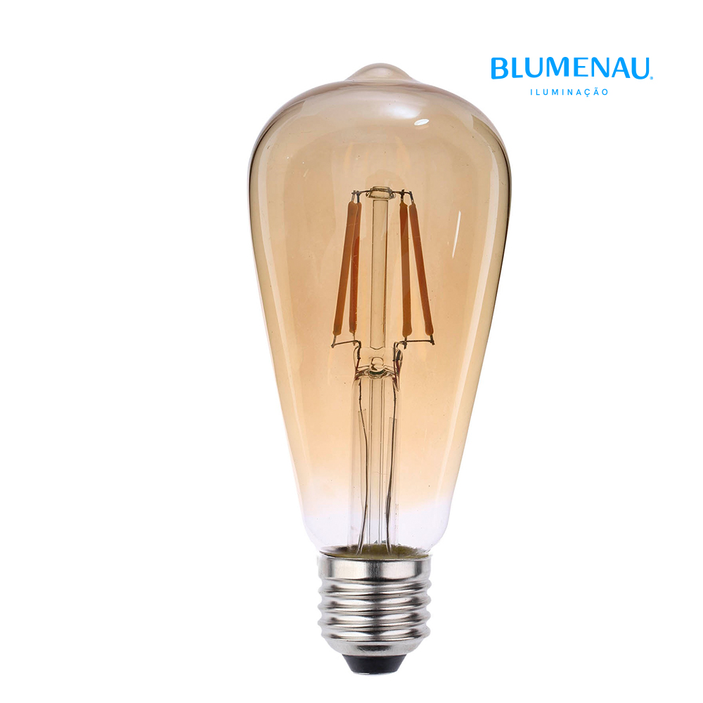 LAMPADA BLUMENAU FILAM LED 4W 2400K ST64 E27