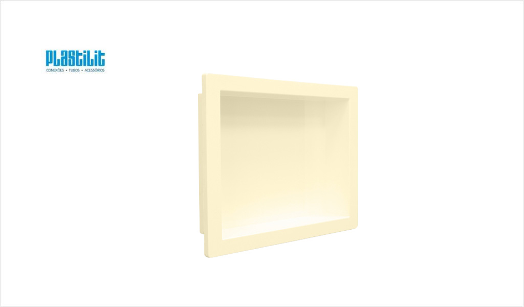 NICHO PLASTILIT DE PAREDE P/EMBUTIR 30X40CM BISCUIT