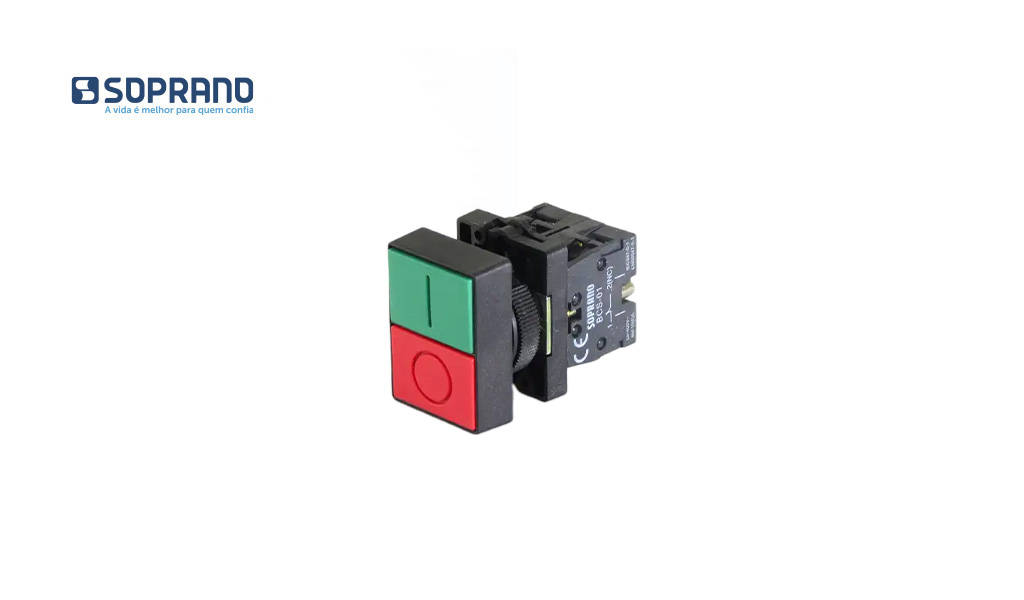 BOTAO PULSADOR SOPRANO DUP S/LED NA+NF