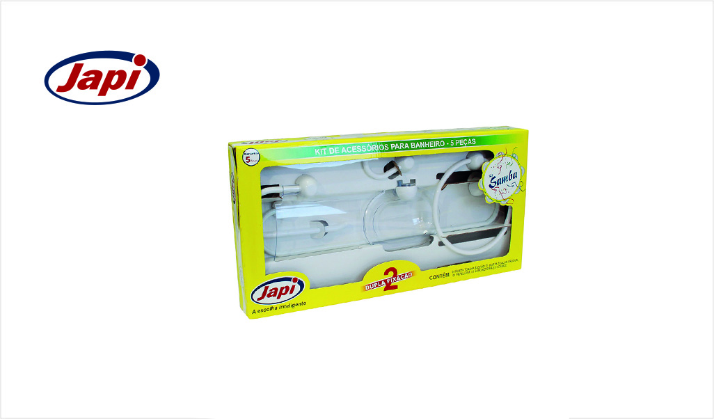 KIT JAPI P/BANH SAMBA PLAST BR C/05 PCS