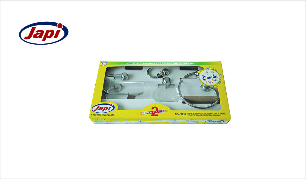 KIT JAPI P/BANH SAMBA CROMADO C/05 PCS