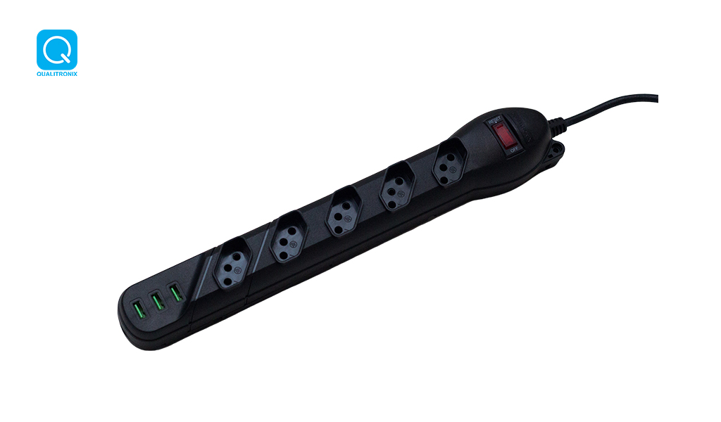 FILTRO QUALITRONIX LINHA 5TOM 3USB 1,20M