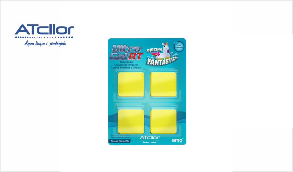 ULTRA GEL CLARIFICANTE ATCLLOR P/ PISCINA 25G C/ 04 PASTILHAS