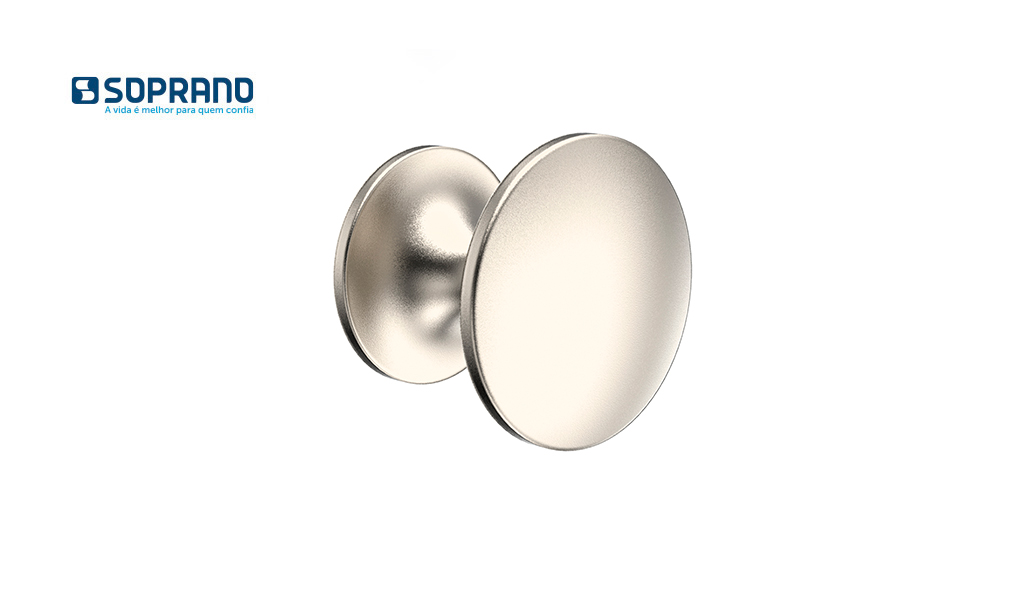 PUXADOR SOPRANO P/MOV PONT RED 25MM NIQ