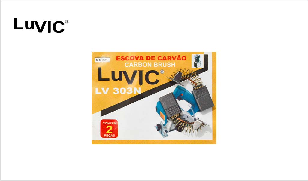 ESCOVA CARVAO LUVIC CB303 4100NH MOD NOVO