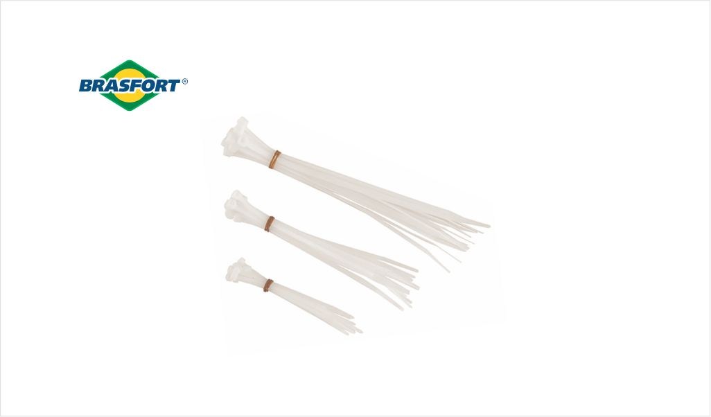ABRAÇADEIRA BRASFORT NYLON 2,5X080MM C/100