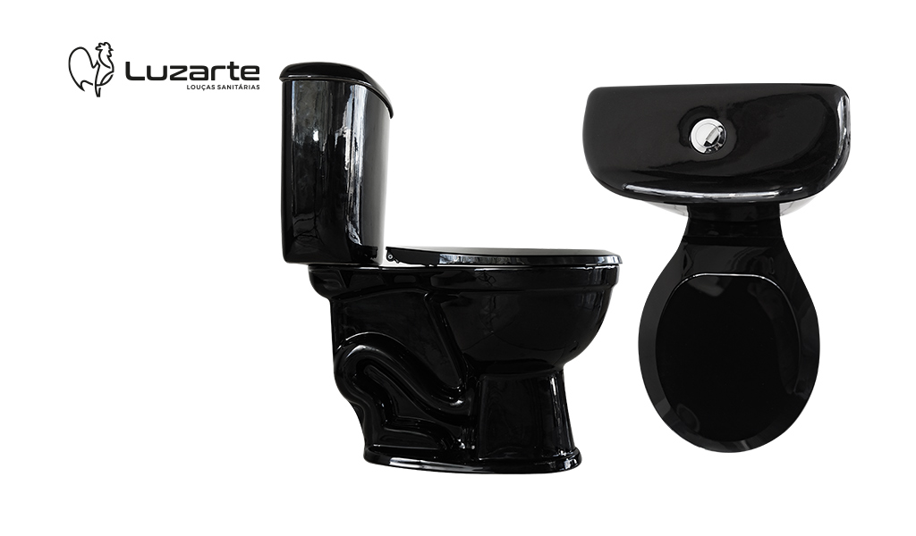 LUZARTE BACIA+CX ACOPLADA EVORA ACIONAMENTO DUPLO PRETO